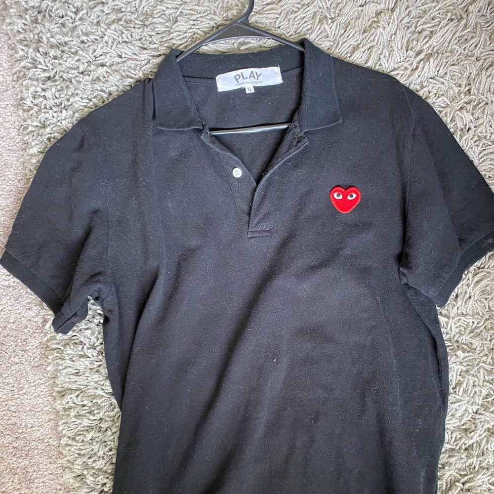 Comme does garçons black polo